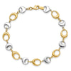 14K Two-tone Polished Link Bracelet