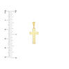 Small Polished Grooved Cross