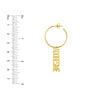 Personalization Vertical Nameplate Hoop Earrings