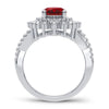 14K 0.70Ct Diamond Ruby Ring