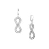 Plated Sterling Silver Figure 8 Tube Dangle Earrings