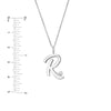 Script 'R' with Diamond Bezel Necklace
