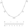 Initial &amp; Diamond Bezel Station Necklace
