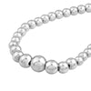 Sterling Silver 7mm Graduated Beaded Necklace