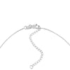 Sterling Silver Half-CZ Vertical Bar Adjustable Necklace