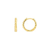 Small Ribbed Polished Hoops