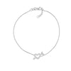 Mini CZ Heart and Arrow Adjustable Bracelet