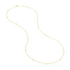 Sterling Silver CZ Bezel Station Long Necklace
