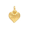 Puffy Fluted Heart Pendant