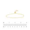 Mini Princess Cut Diamond Bolo Bracelet