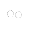 Sterling Silver 2mm x 20mm Polished Hoop Earrings