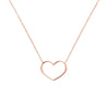 Open Wire Heart Adjustable Necklace