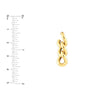 Triple Curb Link Dangle Earrings