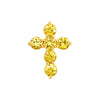 Yellow Sapphire Stone Cross Pendant