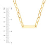 Paper Clip Chain w/Engravable ID Bar