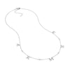 Initial &amp; Diamond Bezel Station Necklace