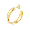 20mm D-Tube Round Hoop Earrings