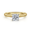 14K White-Yellow Gold Round Diamond Engagement Ring