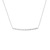 Diamond-Cut Curved Bar Adjustable Necklace