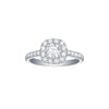 Engagement 1.17ct Cushion Halo Ring