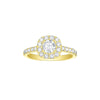 Engagement 1.17ct Cushion Halo Ring