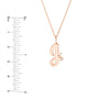 Script 'J' with Diamond Bezel Necklace