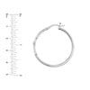 Plated Sterling Silver Cross Hoop Earrings