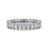 14K White Gold Princess Cut Shared Prong Diamond Eternity Band