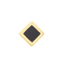 Onyx Enamel Rhombus Stud Earrings