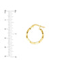 Square Tube Wavy Hoop Earrings
