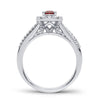 14K 0.33Ct Diamond Ruby Ring