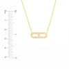 Diamond Paper Clip Element Necklace