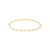 Two-Tone Stampato D/C and Satin Hearts Anklet