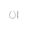 Semi-Twisted Teardrop Hoop Earrings