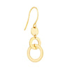 Double Circle Earrings on Fish Hook