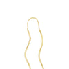 Wavy Tube and Chain Threader Earrings