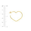 Tilted Open Heart Hoop Earrings