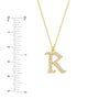 Diamond Gothic “R” Necklace