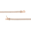 Plated Sterling Silver Triple CZ Row Bracelet