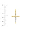 Vertical Flat Tube Cross w/Crucifix