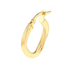 Fluted Oval Hoop Earrings