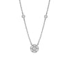 3/4tcw Diamond Cluster &amp; Bezel Station Necklace