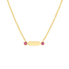 Mini Hexagon Bar with Ruby Necklace