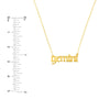Gothic Gemini Nameplate Necklace