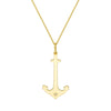 Anchor Pendant with 1pt Diamond
