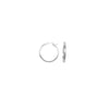 3x25mm Half Round DC Florentine Hoop Earrings