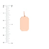 Cutoff Rectangular Engravable Charm