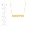 Gothic Sagittarius Nameplate Necklace