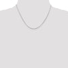 14K White Gold 1.4mm Flat Cable Chain
