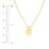 Dangle Disk Paper Clip Necklace